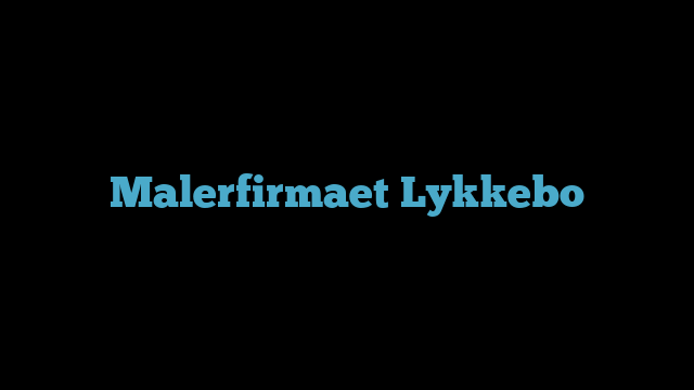 Malerfirmaet Lykkebo